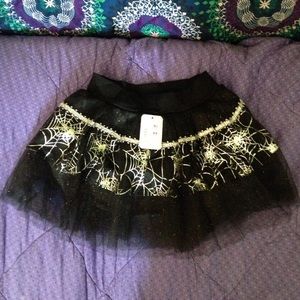 CLAIRE'S Blk Spiderweb🕸 TuTu Skirt NWT S 2T - 4T